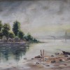 A W. KEENAN OIL ON CANVAS SEASCAPE PAINTING PIC-1