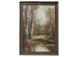 A JOSEPH FRUHMESSER OIL ON CANVAS PAINTING