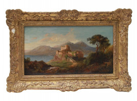 A CLASSICAL 19TH CENTURY OIL PAINTING SINGED