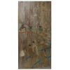 A LARGE VINTAGE CHINESE PAINTING ON A WOOD BOARD PIC-0