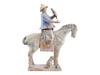 20TH C CHINESE TANG MANNER HORSE RIDER POTTERY STATUE PIC-3