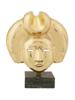 VINTAGE MID CENTURY GILT BRASS TABLE GEISHA MASK PIC-0