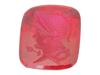 RED GLASS CAMEO ENGRAVED WITH WARRIOR PORTRAIT PIC-0