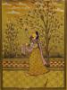 ANTIQUE INDIAN MUGHAL CALLIGRAPHY MINIATURE PAINTING PIC-1