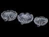 CRYSTAL GLASS CANDY BOWLS PRESENTED IN 3 SIZES PIC-0