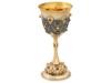 RUSSIAN JUDAICA SILVER ENAMEL KIDDUSH CUP W GEMSTONES PIC-0