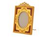 VTG FRENCH ORMOLU GILT BRONZE GUILLOCHE ENAMEL FRAME PIC-0