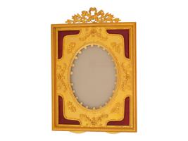 VTG FRENCH ORMOLU GILT BRONZE GUILLOCHE ENAMEL FRAME
