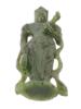 CHINESE BUDDHIST CARVED GREEN JADE FEMALE FIGURINE PIC-5