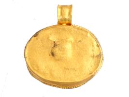 ANCIENT ROMAN GOLD AND BRONZE INTAGLIO 100 TO 300 AD