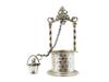 ANTIQUE MINIATURE SILVER WISHING WELL CHILDREN BUCKET PIC-2