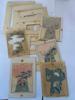 RARE EDO MEIJI KIMONO HINAGATA WOODBLOCKS COMPLETE SET PIC-8