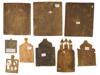 LOT OF ANTIQUE RUSSIAN ORTHODOX CAST BRONZE ICONS PIC-1