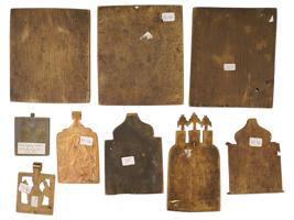 LOT OF ANTIQUE RUSSIAN ORTHODOX CAST BRONZE ICONS