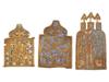 LOT OF ANTIQUE RUSSIAN ORTHODOX CAST BRONZE ICONS PIC-3