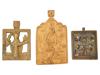 LOT OF ANTIQUE RUSSIAN ORTHODOX CAST BRONZE ICONS PIC-4