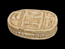 ANCIENT EGYPTIAN LATE PERIOD STEATITE SCARAB BEAD