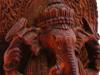 VINTAGE INDIAN CARVED WOOD WALL PANEL W GANESHA PIC-7