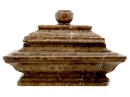 ANTIQUE ITALIAN NEOCLASSICAL GRAND TOUR MARBLE INKWELL
