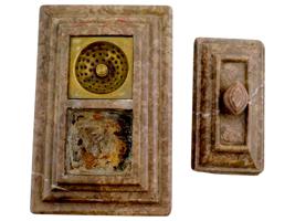 ANTIQUE ITALIAN NEOCLASSICAL GRAND TOUR MARBLE INKWELL