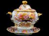 EARLY 19TH CEN ENGLISH PORCELAIN SAUCE TUREEN SET PIC-3