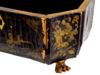 ANTIQUE 19TH CENTURY CHINESE EXPORT PAINTED LEATHER BOX PIC-11