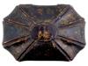ANTIQUE 19TH CENTURY CHINESE EXPORT PAINTED LEATHER BOX PIC-6