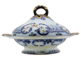 ANTIQUE VICTORIAN MINTON PORCELAIN COVERED TUREEN