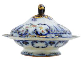 ANTIQUE VICTORIAN MINTON PORCELAIN COVERED TUREEN