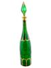 ANTIQUE BOHEMIAN GREEN GLASS WINE DECANTER WITH STOPPER PIC-2