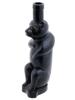 VINTAGE BLACK ART GLASS BEAR SCULPTURAL BOTTLE PIC-0