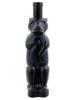 VINTAGE BLACK ART GLASS BEAR SCULPTURAL BOTTLE PIC-1