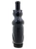 VINTAGE BLACK ART GLASS BEAR SCULPTURAL BOTTLE PIC-3