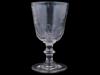 MASONIC ETCHED INITIALS CLEAR GLASS WINE GOBLET PIC-2
