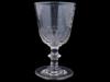 MASONIC ETCHED INITIALS CLEAR GLASS WINE GOBLET PIC-4