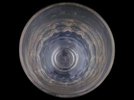 MASONIC ETCHED INITIALS CLEAR GLASS WINE GOBLET