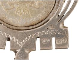 RUSSIAN SILVER FOB DIAMOND WATCH AND CHATELAINE SET