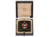 RUSSIAN ART DECO SILVER ENAMEL DIAMOND POCKET WATCH PIC-1