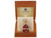 RUSSIAN SILVER ENAMEL EGG PENDANT W RHINESTONES IN BOX PIC-0