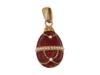 RUSSIAN SILVER ENAMEL EGG PENDANT W RHINESTONES IN BOX PIC-2