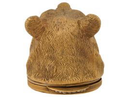 RUSSIAN GILT SILVER WITH DIAMONDS BEAR PILL BOX
