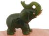RUSSIAN SILVER PINK QUARTZ ASHTRAY W JADE ELEPHANT PIC-8