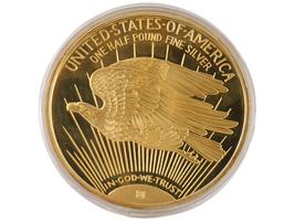 AMERICAN GIANT GOLDEN EAGLE COIN WASHINGTON MINT COA