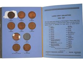 COLLECTION BOOK OF ANTIQUE UNITED STATES LARGE CENTS