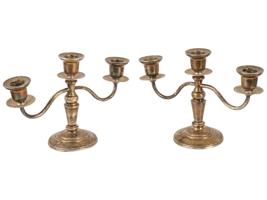 PAIR OF VINTAGE STERLING SILVER CANDELABRAS