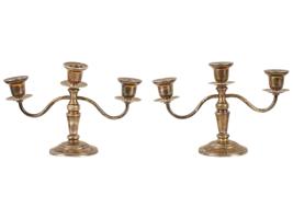 PAIR OF VINTAGE STERLING SILVER CANDELABRAS