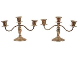 PAIR OF VINTAGE STERLING SILVER CANDELABRAS