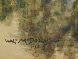 ANTIQUE AMERICAN WATERCOLOR PAINTING BY WALT MCDOUGALL