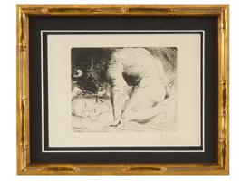 ETCHING MINOTAUR SLEEPING GIRL BY PABLO PICASSO
