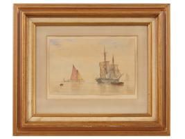 ALFRED HERBERT BRITISH SEASCAPE WATERCOLOR PAINTING